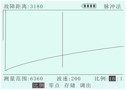 电缆故障测试仪输入电缆长度界面