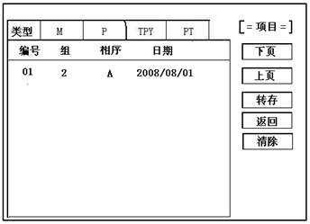 变频互感器综合测试仪测试结果调出界面