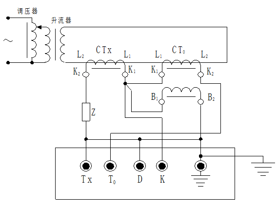 智能型互感器校验仪校电流互感器接线图