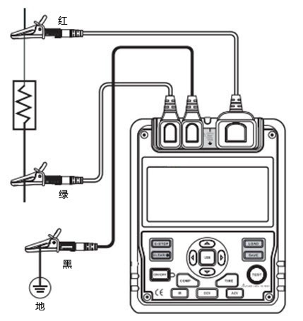 数字兆欧表绝缘电阻测量连接图